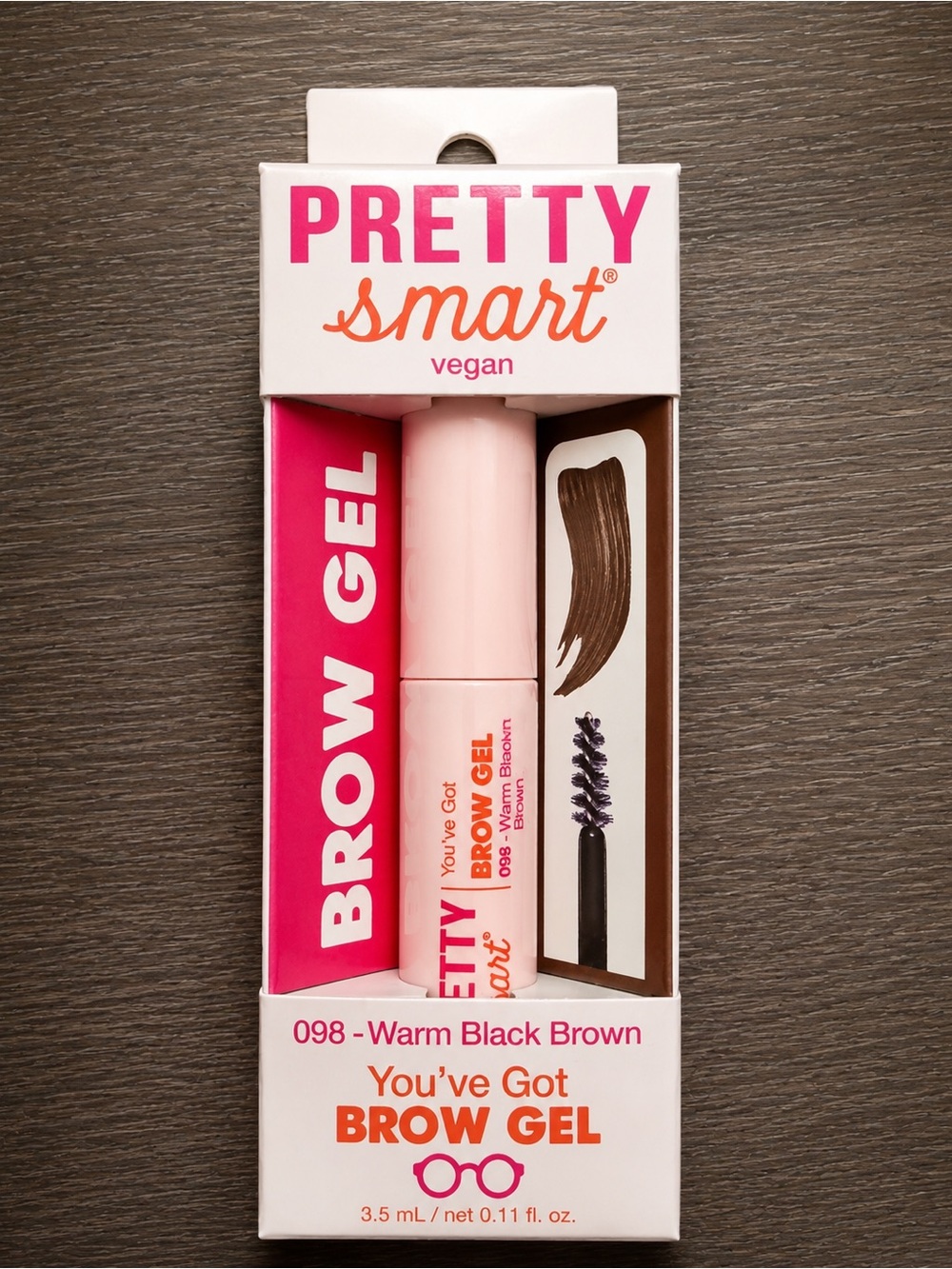 Pretty Smart Brow Gel — Shade 098 Warm Black Brown